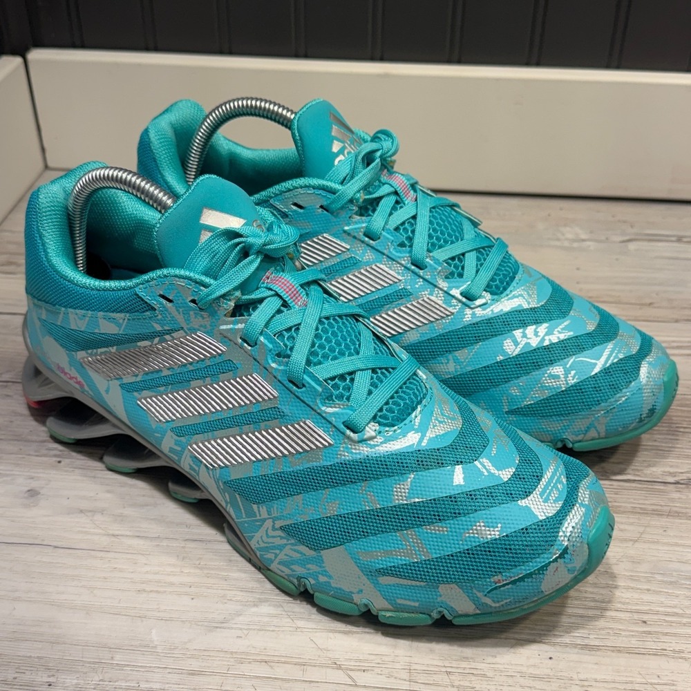 Adidas Springblade Ignite Running Shoes Trainers Womens 9.5 Blue D69128